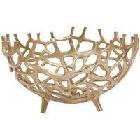 Interiors By PH Large Coral Effect Bowl Gold Aluminium