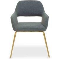 Interiors By PH Dining Chair Grey Gold Legs
