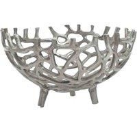 Interiors By PH Small Coral Effect Bowl Silver Aluminium