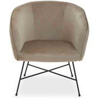 Interiors By PH Pink Velvet Chair With Black Legs