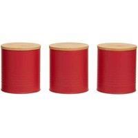 Interiors By PH Set Of Three Red Canisters