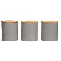 Interiors By PH Set Of Three Grey Canisters