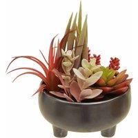 Interiors By Ph Faux Mixed Succulent In Large Ceramic Pot Grey