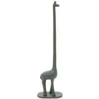 Premier Houseware Grey Toilet Roll Holder For Bathroom/ Giraffe Figurine Toilet Paper Holder/ Stylish Free Standing Toilet Roll Holder 12 x 8 x 45