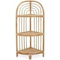 Interiors By Ph Three Tier Curved Rattan Shelf Unit