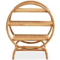 Premier Housewares Three Tier Rattan Shelf, Natural