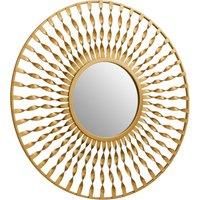 Orsina Versatile Wall Mirror, Elegant Round Shaped Wall Mirror, Sleek & Slim Wall Mirror, Lightweight Wall Mirror in Gold