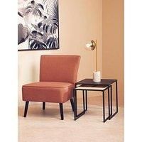 Premier Housewares Nest Of Two Tables, black