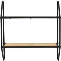 Two Tier Wall Shelf, black
