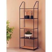 Premier Housewares Two Tier Wall Shelf, black