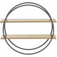 Interiors By Ph 2 Tier Wall Shelf Matt Gold/Grey