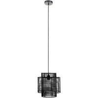 Interiors by PH Black Rattan Overlapping Pendant Lamp