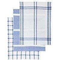Premier Housewares Tea Towels / Kitchen Towels / Tea Towels for Kitchen / Blue and White Tea Towels - Set of 3