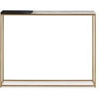 Orsina Console Table, Black & White Marble Top Console Table, Metal & Marble Console Table, Luxury Console Table in Gold