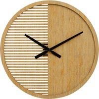 Easily Maintained Large Wooden Wall Clock, Large Wood Dial Clock In Kitchen, Contemporary Large Wall Clock