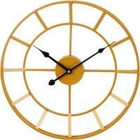 Interiors by PH Premier Housewares Gold Frame And Black Detail Wall Clock