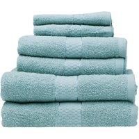 Premier Housewares Thread And Loom 6pc Desert Sage Towel Set, Highly Absorbent And Quick Dry Extra Large Towels, 2 Face 2 Hand 2 Bath Towel