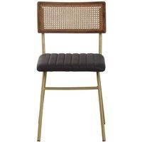 Orsina Buffalo Leather Dining Chair in Black