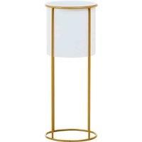 Interiors by PH Large White And Gold Floor Standing Planter