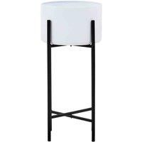 Interiors by PH Large White And Black Floor Standing Planter