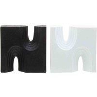 Interiors By Ph Broc 2Set Black And White Bookends