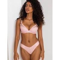 Pour Moi Luxe Linear Brazilian Brief Knickers 18904 Womens Lingerie Soft Pink