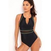Pour Moi Energy Swimming Costume Swimsuit 1431 Recycled Material High Neck