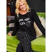 Pour Moi Girls Night Gin Cotton Jersey Pyjama Set
