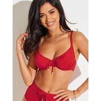 Pour Moi Santa Cruz Underwired Non-Padded Adjustable Top - Red