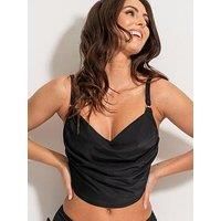 Pour Moi Mykonos Cowl Neck Underwired Top - Black