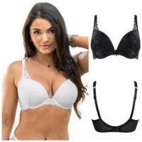 Pour Moi Ooo La La Padded Plunge Bra Womens Stylish Lace Lingerie 28600