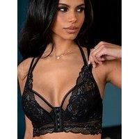 Pour Moi Ooo La La Front Fastening Bralette - Black/Grey
