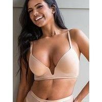 Pour Moi Definitions U Wire Plunge Low Back Push-Up Bra - Light Yellow
