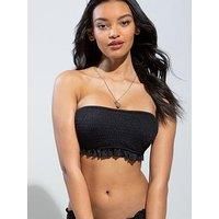Pour Moi Free Spirit Strapless Underwired Top - Black