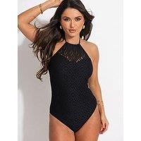 Pour Moi Summer Breeze High-Neck Swimsuit Swimming Costumer 29406 Black