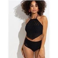 Pour Moi Summer Breeze High-Waist Brief - Black