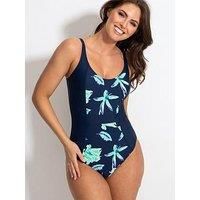 Pour Moi  25618 Scoop Neck Panelled Control Swimsuit