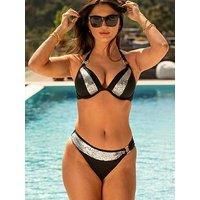 Pour Moi Sea Queen Sequin Ring Detail Brief - Multi