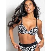 Pour Moi Glamazon Non-Padded Underwired Top - Black/White