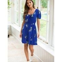 Pour Moi Evangeline Gathered Neckline Slinky Jersey Dress - Multi