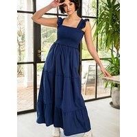 Pour Moi Lucy Cotton Poplin Tiered Maxi Dress