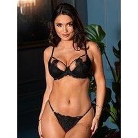 Pour Moi India Boudoir Open Back Brazilian Brief - Black