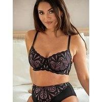 Pour Moi 184009 New Romance Black/Rose Underwired Non Padded Full Cup Bra