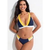 Pour Moi Palm Springs Top Colour Block Non-Wired Womens Swimwear 25162R