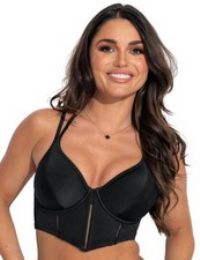Pour Moi Sydney Bikini Top Double Strap Underwired Longline Swimwear 31520