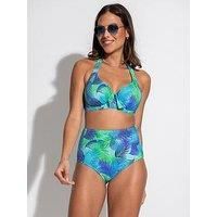 Pour Moi Aruba Control Bikini Brief Womens Swimwear Briefs Pant 31362 Aqua Palm