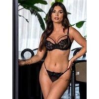 Pour Moi India Bold Floral Embroidery Thong