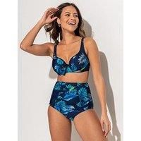 Pour Moi 21111 Palermo High Waist Ruched Tummy Control Bikini Brief