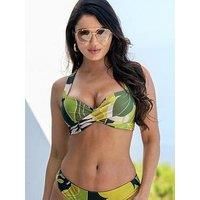 Pour Moi Dolce Vita Lightly Padded Twist Front Bikini Top - Green