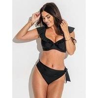 Pour Moi Bermuda Tie Fold Over Brief - Black